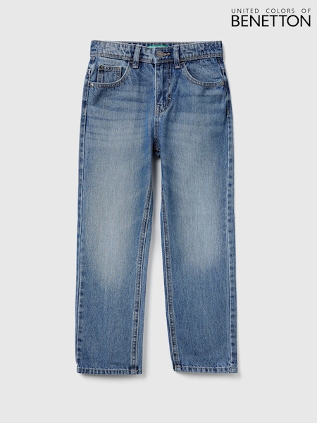 Benetton Boys Blue Bruce Straight Jeans (6-14 yrs) (W27307) | AED175