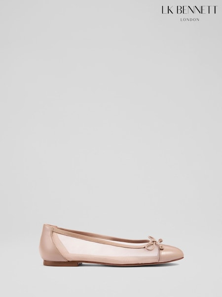 LK Bennett Kara Trench Mesh Ballerina Flats (W27336) | 282 €