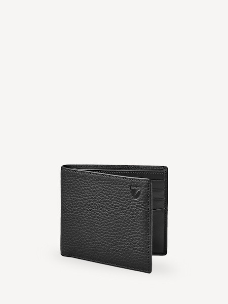 Aspinal of London Black Billfold Wallet 8CC Tobacco Pebble Smooth leather (W27359) | AED553