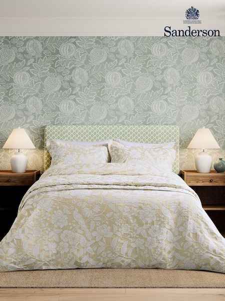 Sanderson Gold Pyramus Duvet Cover and Pillowcase Set (W27436) | €150 - €177