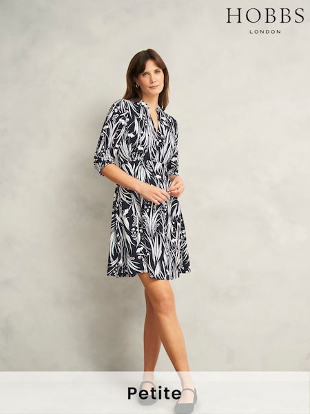 Hobbs Blue Petite Mollie Dress (W27451) | €113