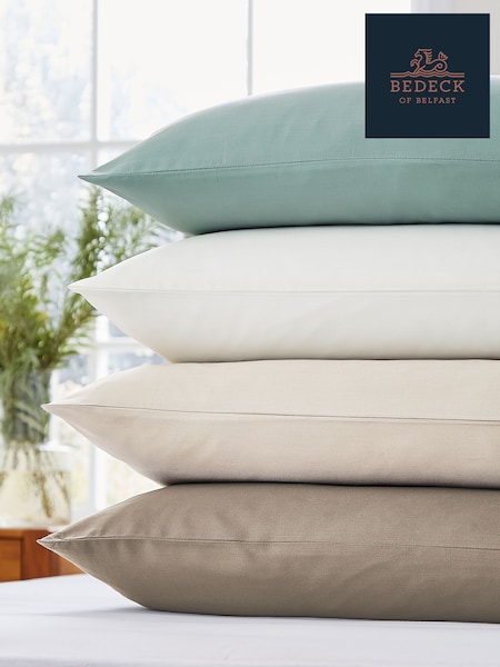 Bedeck of Belfast Celadon 400 Thread Count Sateen Pillowcase Pair (W27472) | €22