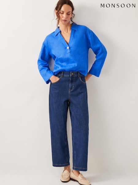 Monsoon Clover 100% Linen Blouse (W27495) | ‏277‏₪