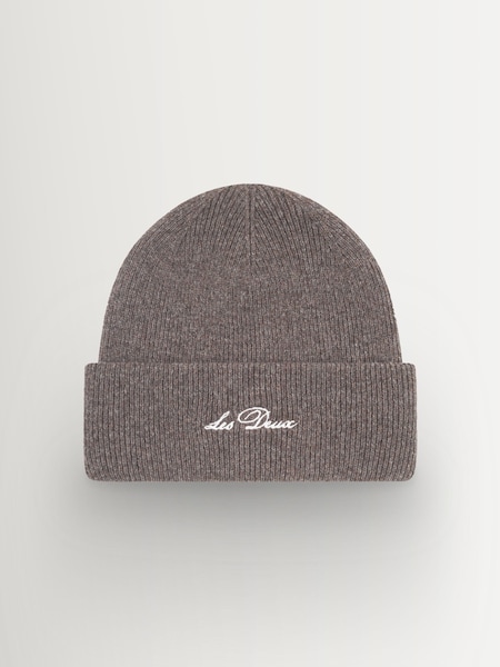 Les Deux Grey Wayne Embroidered Beanie (W27572) | €71