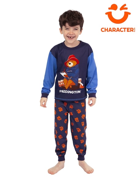 Character Blue Paddington Bear Long Sleeve Pyjamas (W27575) | €23