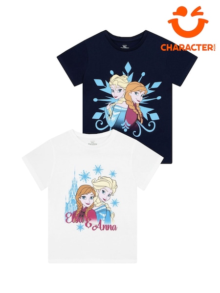 Character Disney Frozen Anna & Elsa 100% Cotton T-Shirts 2 Pack (W27576) | 25 €