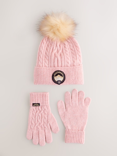 Superdry Pom Hat and Gloves Set (W27624) | 41 €
