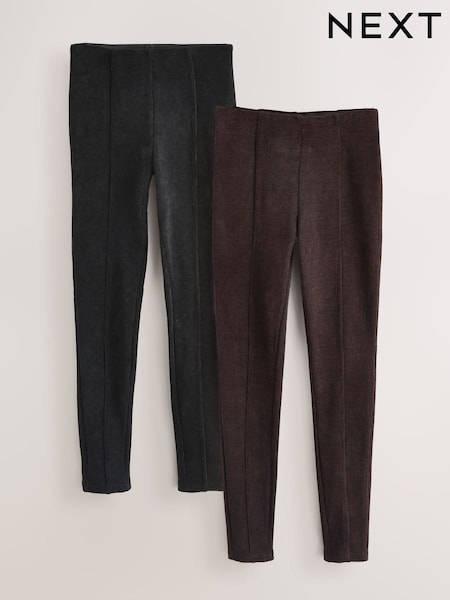 Black/Brown Cord Leggings 2 pack (W27813) | €49.50