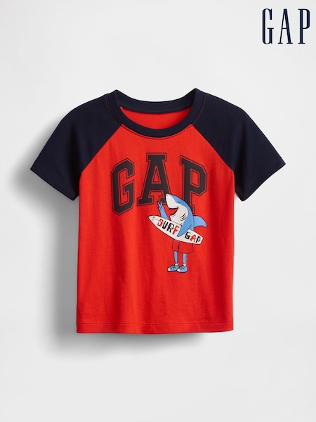 Gap Red Logo Colourblock T-Shirt (6mths-5yrs) (W27855) | €16