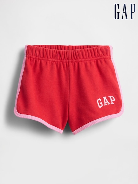 Roșu - Pantaloni scurți Gap cu tiv delfin și talie elastică (6luni-5ani) (W27936) | 112 LEI