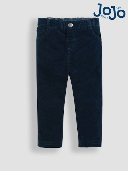 JoJo Maman Bébé Blue Slim Cord Trousers (W28128) | AED122 - AED140