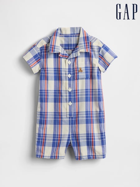 Gap Blue Poplin Pocket Shorty One-Piece (W28133) | €29