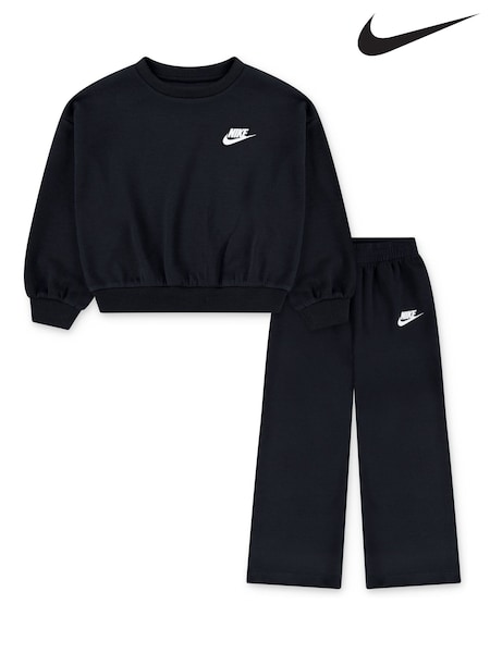 Nike Black Little Kids Club Crew and Wide Leg Joggers Set (W28144) | €64