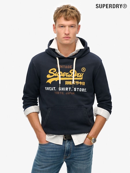 Superdry Blue Vintage Logo Cali Relaxed Hoodie (W28166) | R$ 545