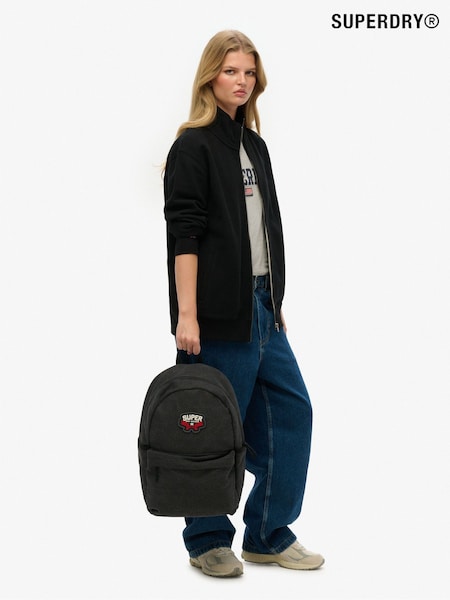 Superdry Black Workwear Canvas Montana 100% Cotton Backpack (W28174) | €63