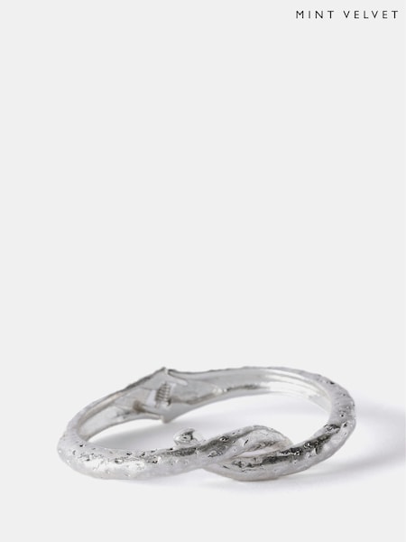 Mint Velvet Silver Tone Twist Bangle (W28201) | €60