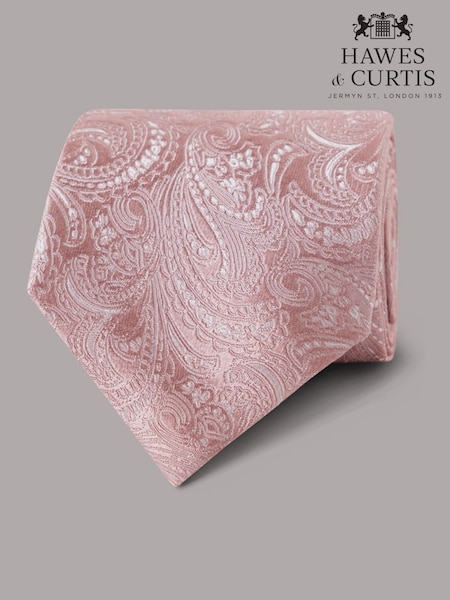 Hawes & Curtis Pink Wedding Paisley Tie (W28221) | €51