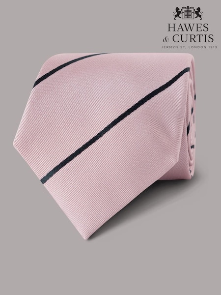 Hawes & Curtis Pink Stripe Repp Tie (W28224) | €56