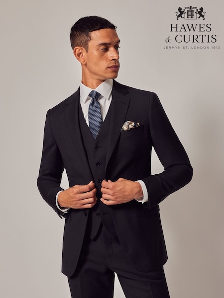 Hawes & Curtis Slim Twill Black Suit Jacket (W28230) | R$ 2.160