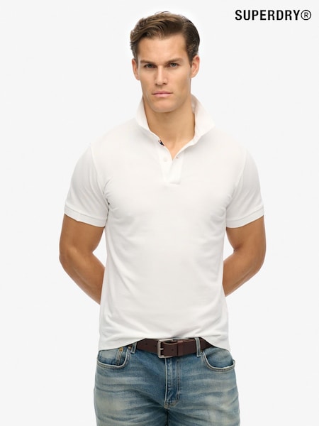 Superdry White City Pique Polo Shirt (W28241) | 173 QAR