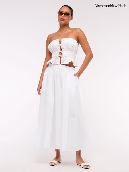 Abercrombie & Fitch Elasticated Waist Full Maxi Skirt (W28254) | ₪377