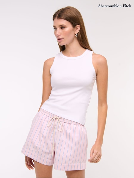 Branco - Abercrombie & Fitch Ribbed Tank Top (W28258) | R$ 180