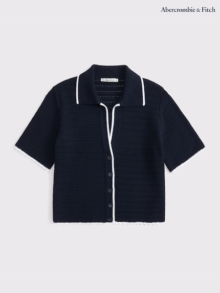 Abercrombie & Fitch Textured Knitted 100% Cotton Shirt (W28266) | €59