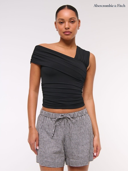 Abercrombie & Fitch Slinky Jersey Black Wrap Top (W28290) | 50 €