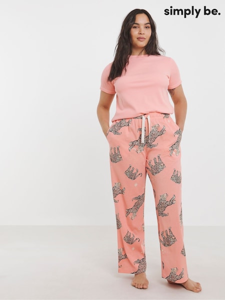 Simply Be Ribbed T-Shirt Pyjamas Set 2 Pack (W28304) | ‏198 ر.ق.