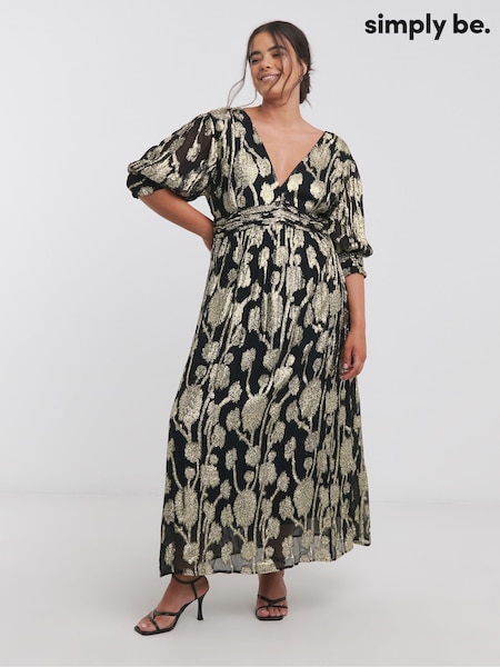 Simply Be Jacquard Maxi Dress (W28314) | €119