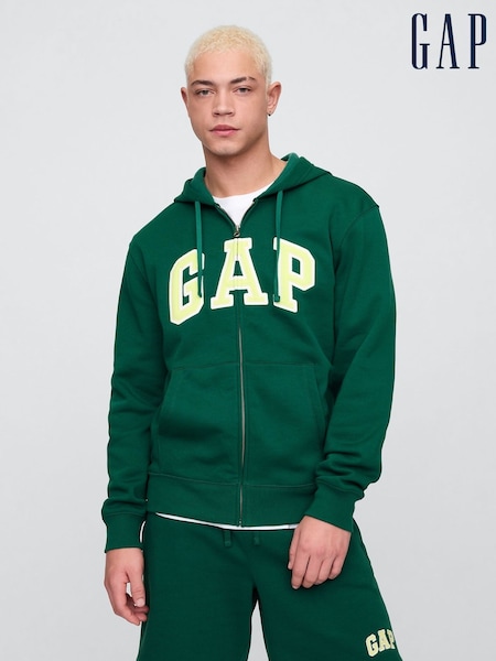 Gap Green Relaxed Logo Zip Up Hoodie (W28321) | €57