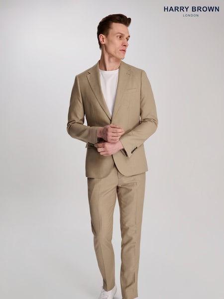 Harry Brown Brown Slim Fit Suit Archie Melange Jacket (W28334) | €170