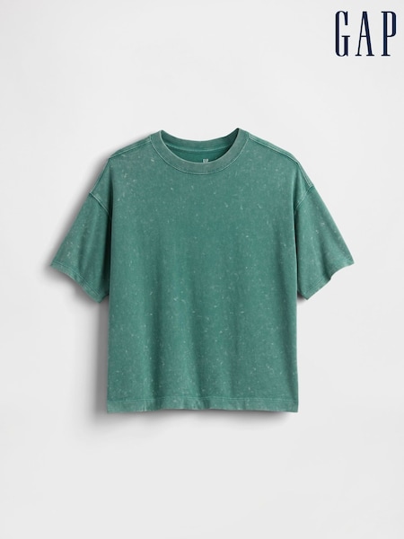 Verde - Gap Heavyweight Short Sleeve T-Shirt (4-13yrs) (W28367) | 134 LEI