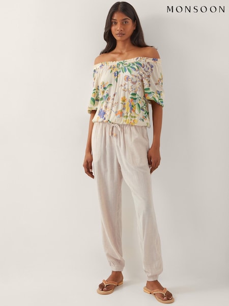 Monsoon Natural Judy Tapered Trousers (W28421) | €62
