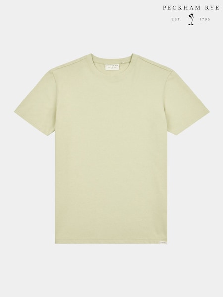 Peckham Rye Green Mens Pique Texture T-Shirt (W28422) | AED175