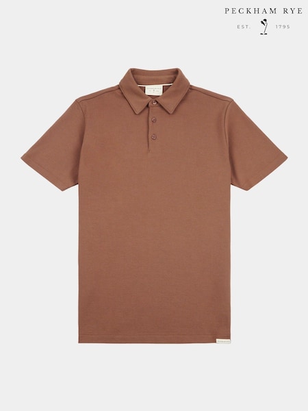 Коричневый - Peckham Rye Mens Jersey Polo Shirt (W28430) | €60