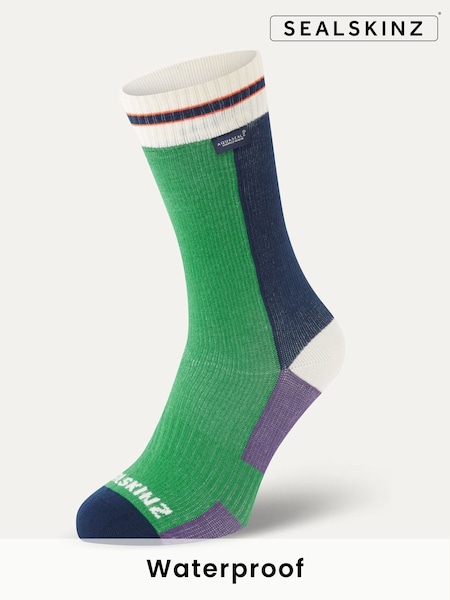Sealskinz Billockby Waterproof All Weather Mid Length Lightweight Cycling Socks (W28450) | €57