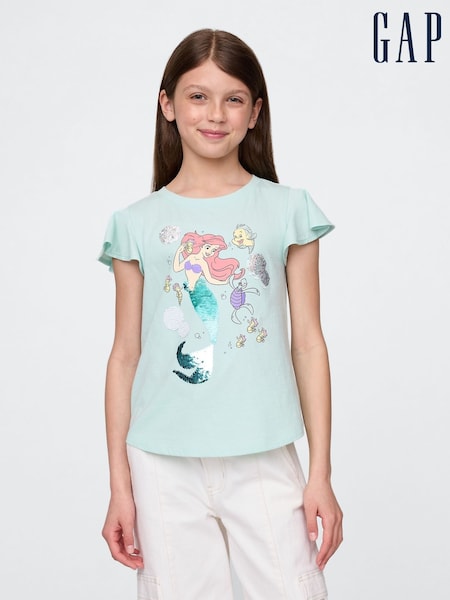 Gap Disney Graphic Crew Neck Flutter Sleeve T-Shirt (4-13yrs) (W28480) | 119 LEI