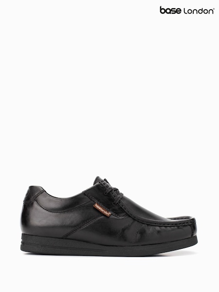Base London Event Waxy Lace Up Wallabee Black Shoes (W28494) | € 96