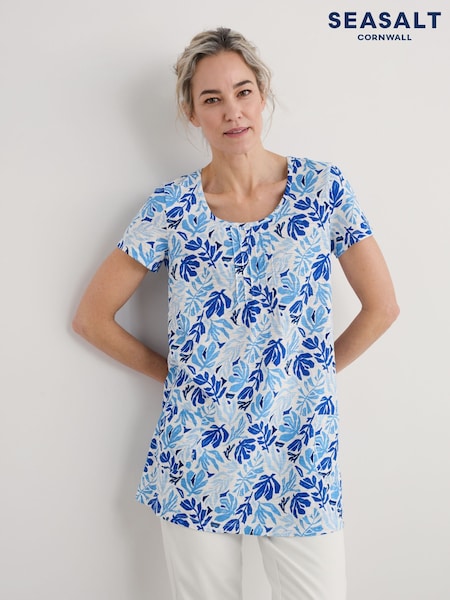 Sininen - Seasalt Cornwall Busy Lizzy Lyhyt hiha  100% Puuvilla Tunika (W28518) | €76