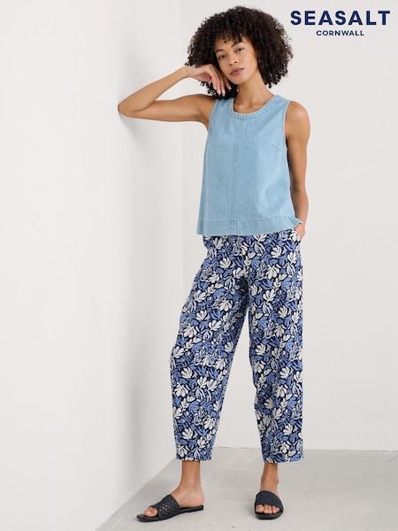Albastru - Seasalt Cornwall Noweth 100% in Pantaloni (W28549) | 566 LEI