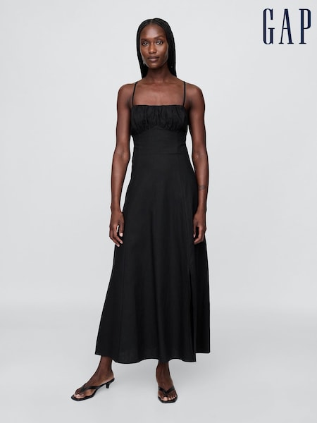 Gap Linen-Blend Shirred Bodice Maxi Dress (W28618) | €134