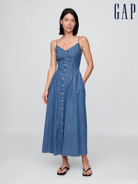 Gap Denim Seamed Maxi Dress (W28623) | 559 LEI