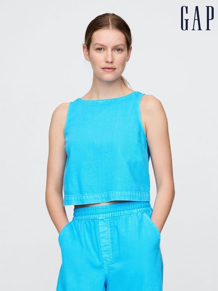Gap Blue UltraSoft Denim Shell Vest Top (W28633) | €52