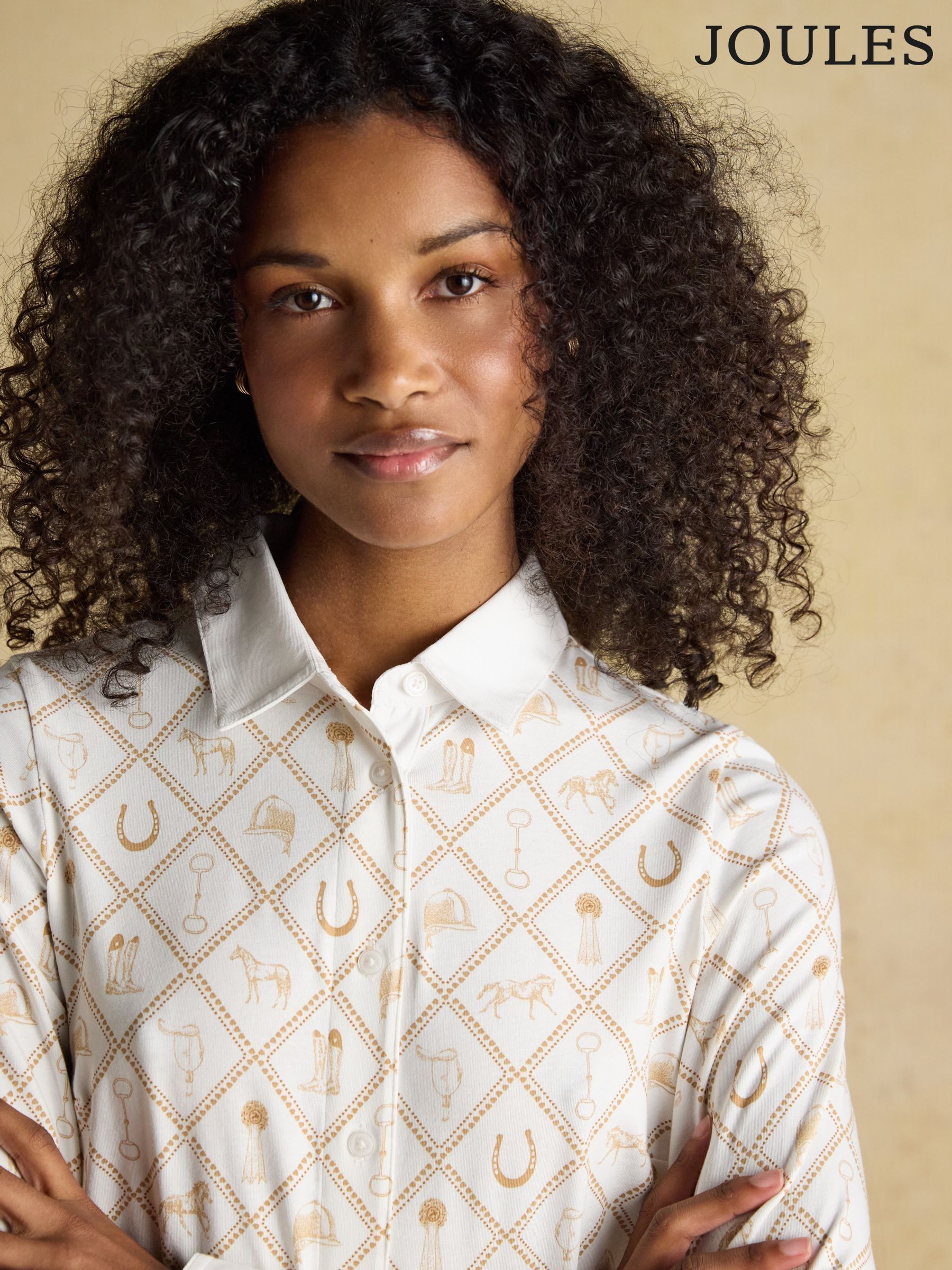 Women's Cream Curve Print Puff Sleeve Tops | Next Oman