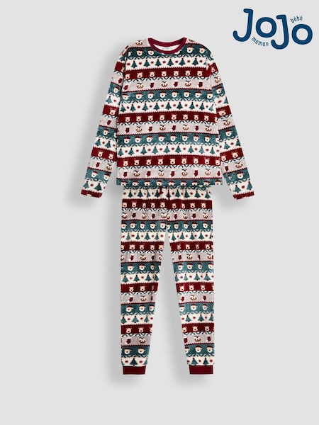 JoJo Maman Bébé Multi Men's Christmas Fair Isle Fleece Pyjamas Set (W28709) | €58.50