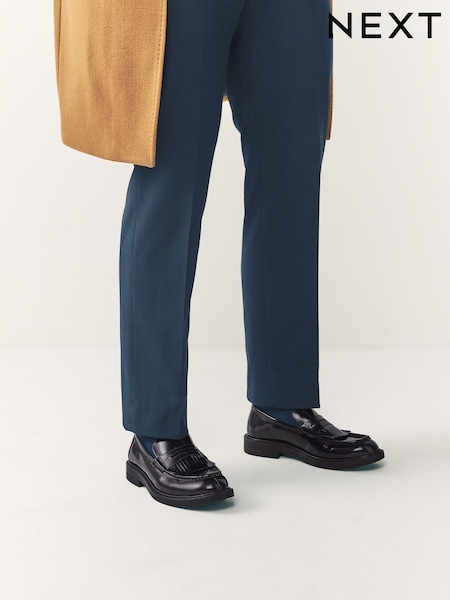 Burgundy Red Fringe Penny Loafers (W28816) | €62