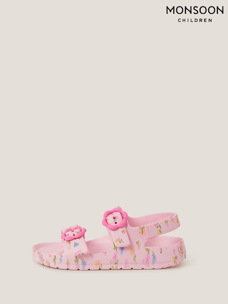 Monsoon Pink Floral EVA Buckle Sandals (W28873) | ₪60 - ₪70