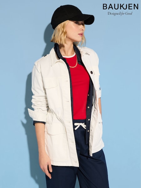Baukjen Drake Organic Utility White Jacket (W28962) | €270