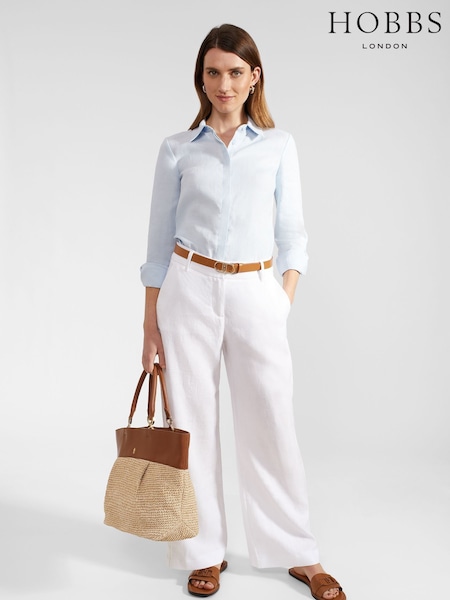 Hobbs White Petite Lynn Trousers (W29016) | €113